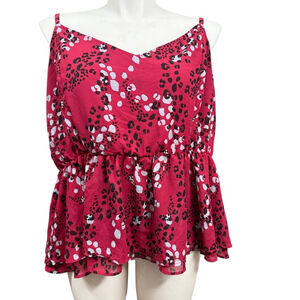 Torrid Tank Top Size 5/5X Red Animal Print